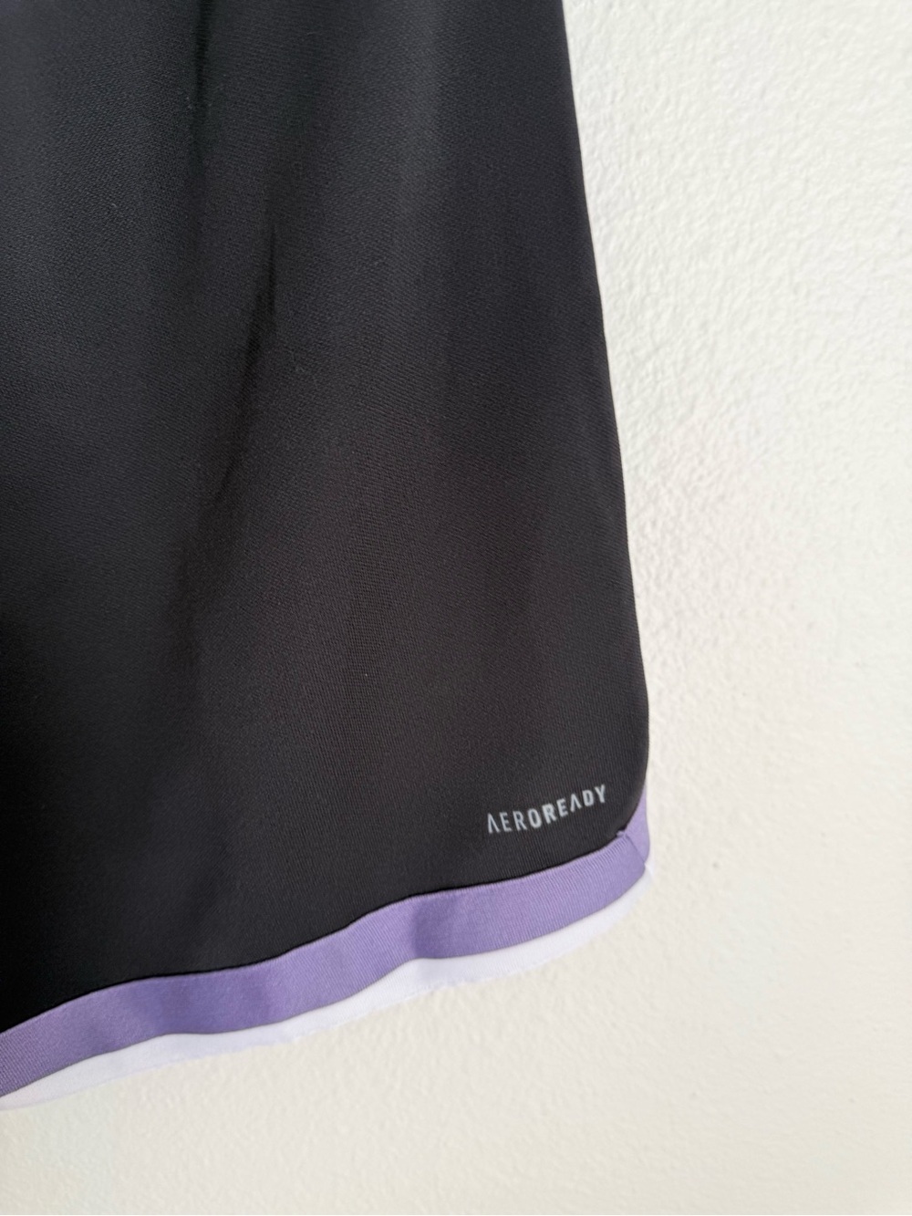 adidas short women size s black Athletic Shorts with Purple and White Trim - Picture 5 of 8